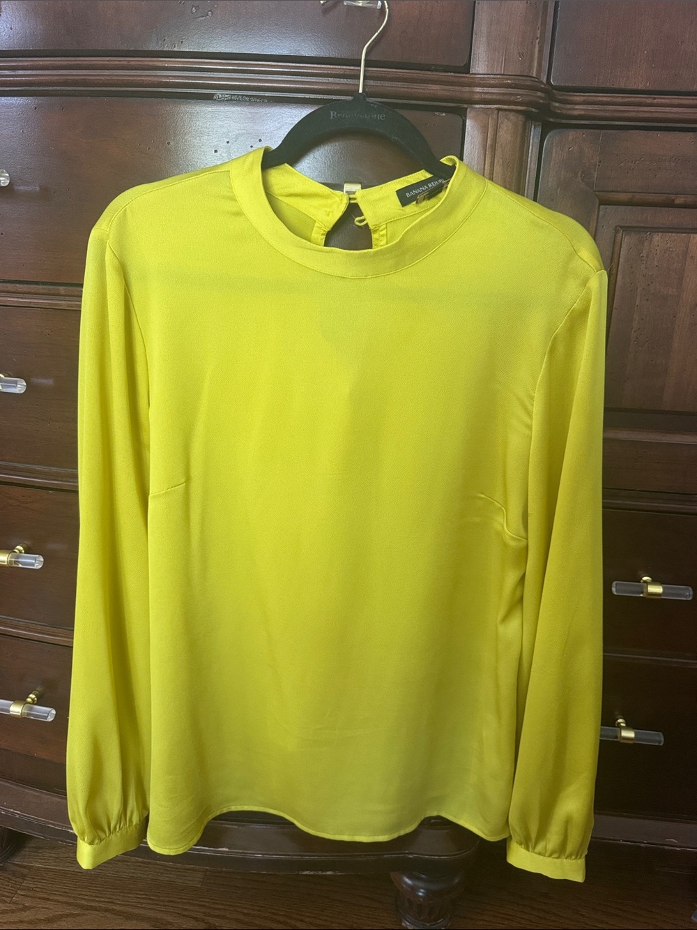 Banana Republic Women's Long Sleeve Yellow Blouse